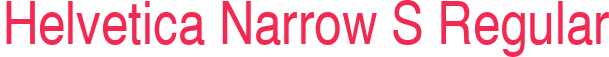 Helvetica Narrow S Regular